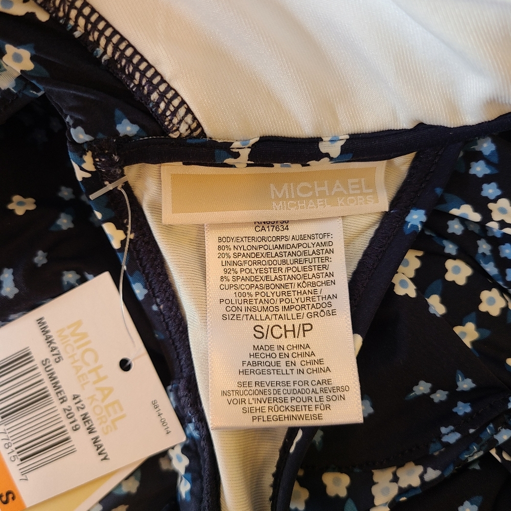 Michael Kors  Blue Bikini Top Small - Picture 6 of 7